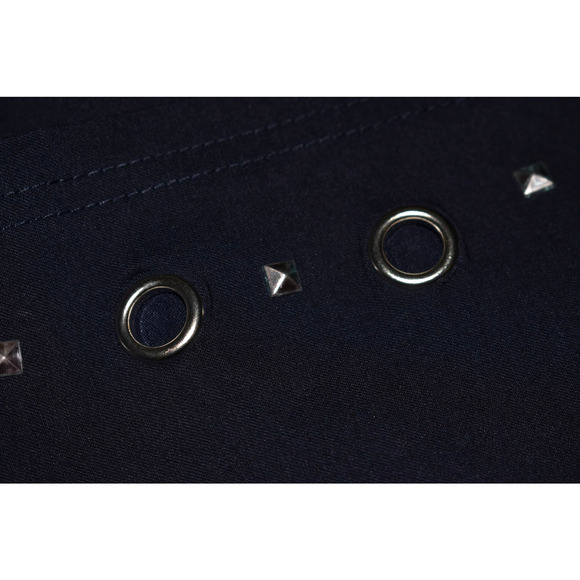 ZAC & RACHEL NEW $50 Stretch Woven Grommet Studded Slim Crop Pant Navy Size 12‎ - Picture 3 of 4